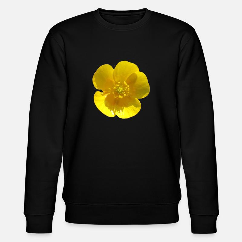 Blume gelb gelbe Blume - Stanley/Stella Unisex Bio-Sweatshirt CHANGER  - Schwarz