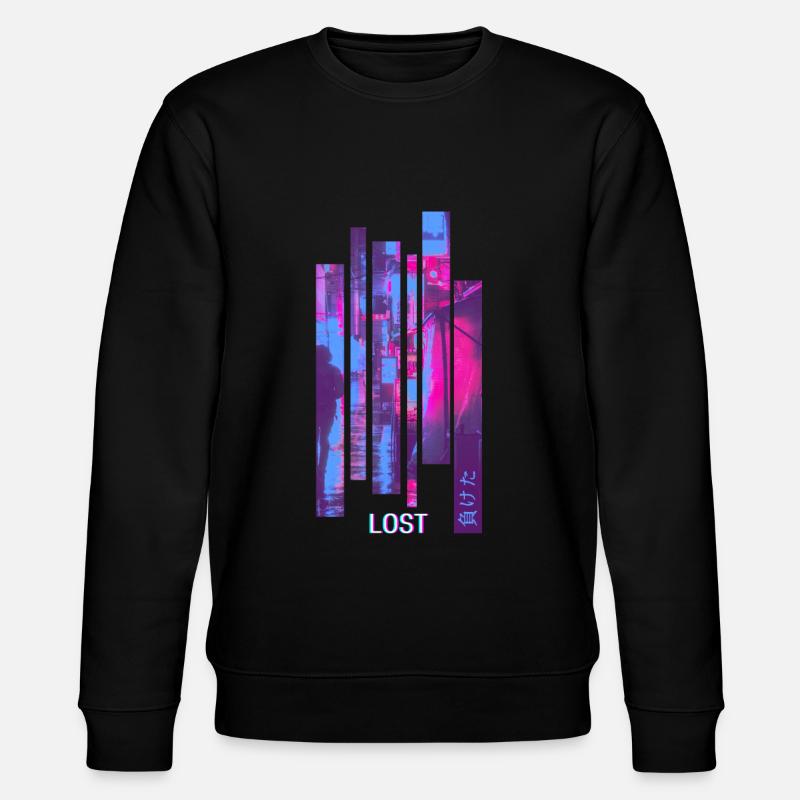 Vapor Wave 90s Lost - Stanley/Stella Unisex Bio-Sweatshirt CHANGER  - Schwarz
