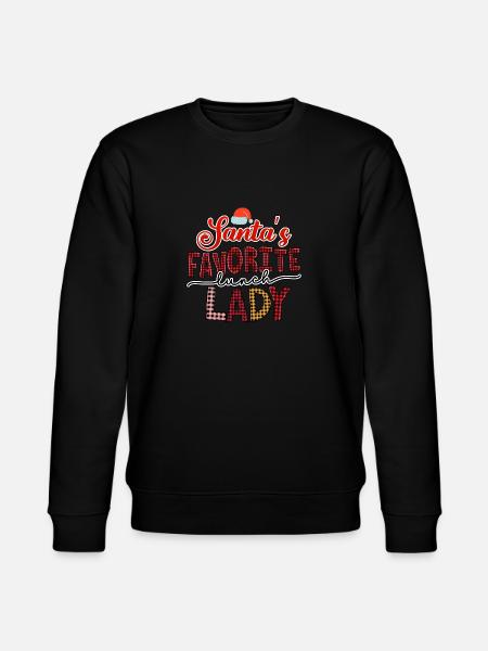 Santa's Favorite Lunch Lady - Stanley/Stella CHANGER Unisex Organic Sweatshirt - black