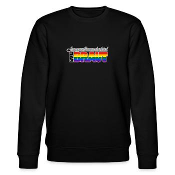 TEAM:BRAUT (Pride-Version) - Stanley/Stella Unisex Bio-Sweatshirt CHANGER  - Schwarz - Vorne - Nik (191cm) & Marisol (170cm)