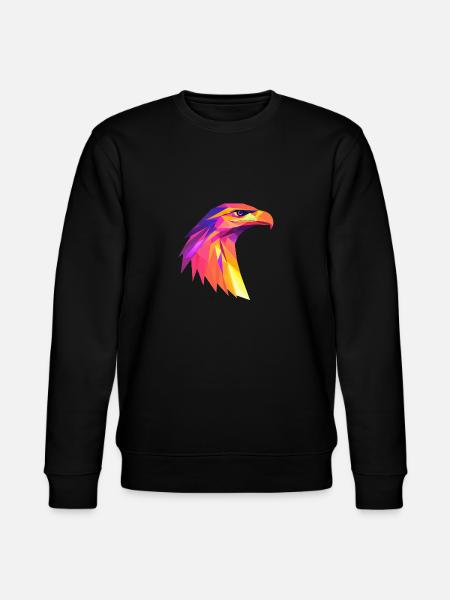 AdlerKopf Low Poly Logo Design - Stanley/Stella Unisex Bio-Sweatshirt CHANGER - Schwarz