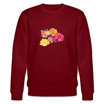 Frühlings - Stanley/Stella Unisex Bio-Sweatshirt CHANGER  - Burgunderrot - Vorne - Nik (191cm) & Marisol (170cm)