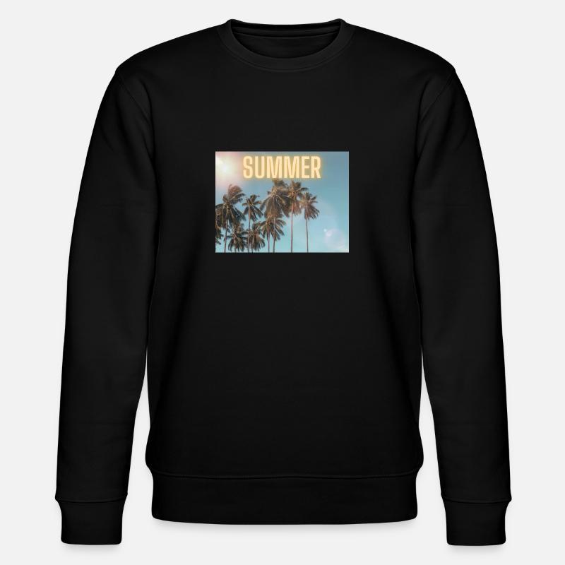 Palm Trees Summer - Stanley/Stella CHANGER Unisex Organic Sweatshirt - black