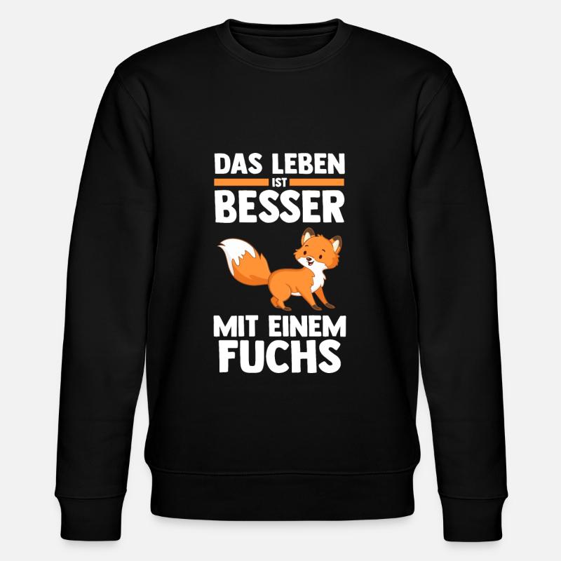 Fuchs - Stanley/Stella Unisex Bio-Sweatshirt CHANGER  - Schwarz