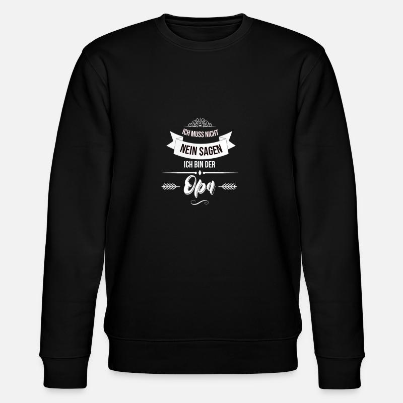 Ich bin der Opa - Stanley/Stella Unisex Bio-Sweatshirt CHANGER  - Schwarz