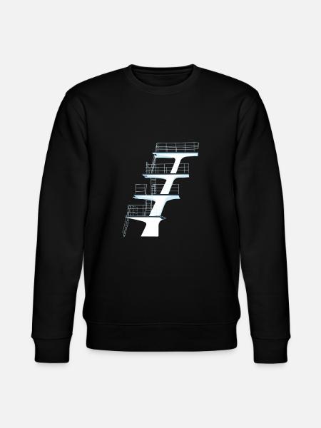 diving tower outdoor pool - Stanley/Stella CHANGER Unisex Organic Sweatshirt - black
