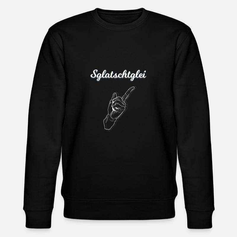Sglatschtglei Bayrisch Schwäbisch Akzent witzig - Stanley/Stella Unisex Bio-Sweatshirt CHANGER  - Schwarz