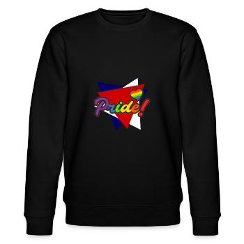 Gay pride LGBT - Stanley/Stella CHANGER Unisex Organic Sweatshirt - black - Front - Nik (191cm) & Marisol (170cm)
