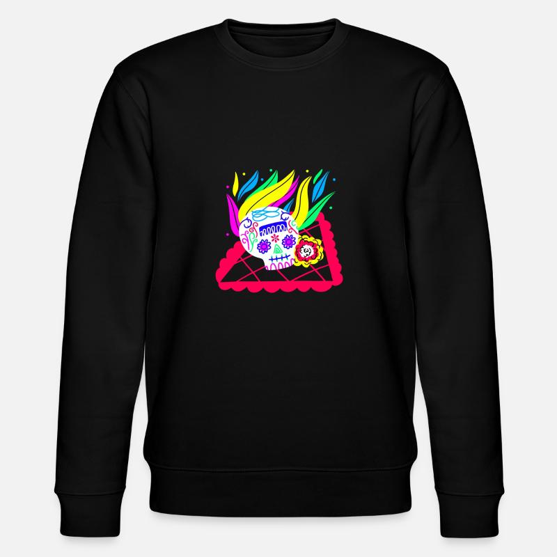 Mexikanischer Schädel - Stanley/Stella Unisex Bio-Sweatshirt CHANGER  - Schwarz