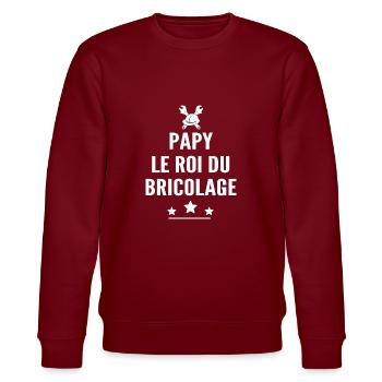 papy le roi du bricolage / papy bricoleur - Sweat bio CHANGER Stanley/Stella Unisexe - bordeaux - Devant - Nik (191cm) & Marisol (170cm)