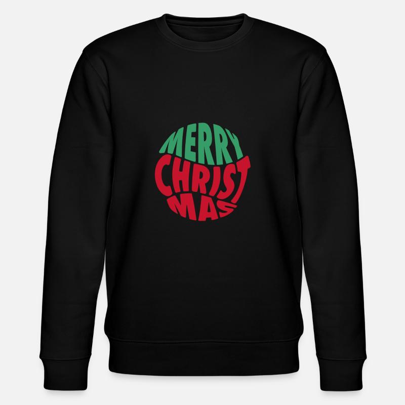 Frohe Weihnachten - Stanley/Stella Unisex Bio-Sweatshirt CHANGER  - Schwarz