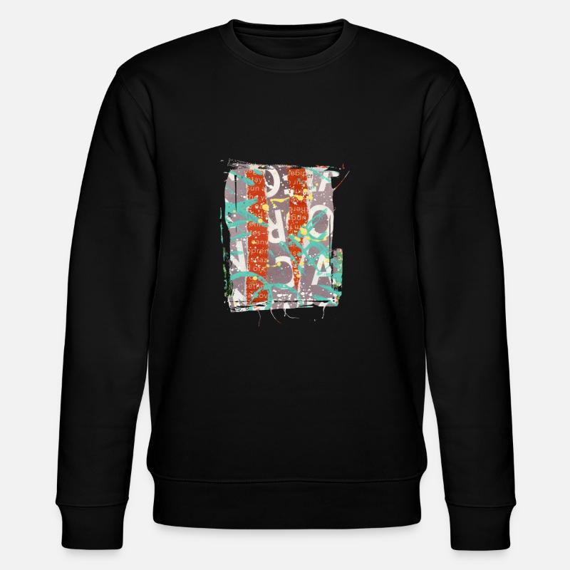 Zeitungsausschnitte Scrapbook Zeitschriften Alphabet Code - Stanley/Stella Unisex Bio-Sweatshirt CHANGER  - Schwarz