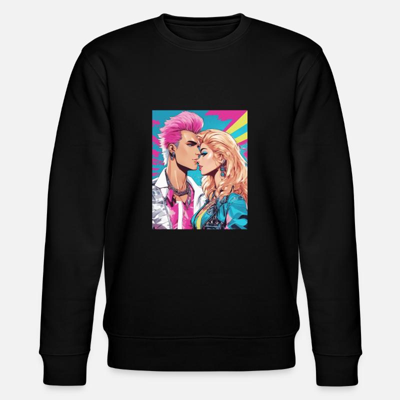 80s Style - Stanley/Stella CHANGER Unisex Organic Sweatshirt - black