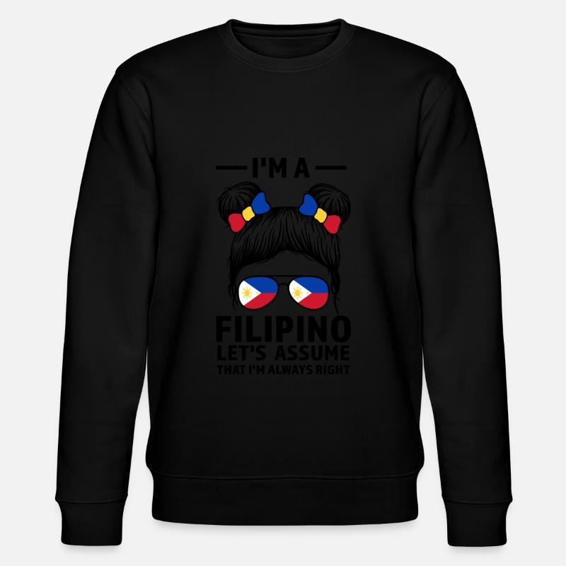 Philippinisch Filipino Philippinisches Geschenk - Stanley/Stella Unisex Bio-Sweatshirt CHANGER  - Schwarz