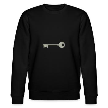 key - Stanley/Stella CHANGER Unisex Organic Sweatshirt - black - Front - Nik (191cm) & Marisol (170cm)