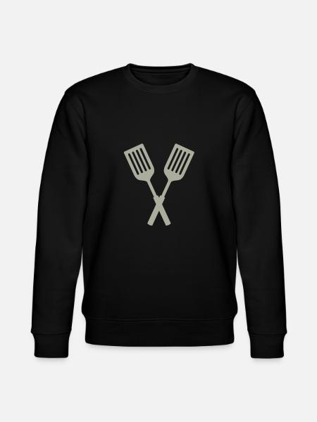 Spatula Cross Gift idea - Stanley/Stella CHANGER Unisex Organic Sweatshirt - black