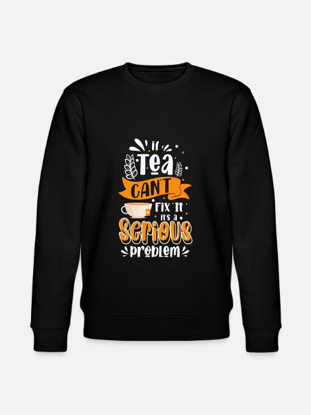 Tea drinker tea bags drinking - Stanley/Stella CHANGER Unisex Organic Sweatshirt - black