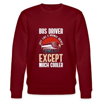 Chauffeur Omnibus Travail Transport - Sweat bio CHANGER Stanley/Stella Unisexe - bordeaux - Devant - Nik (191cm) & Marisol (170cm)