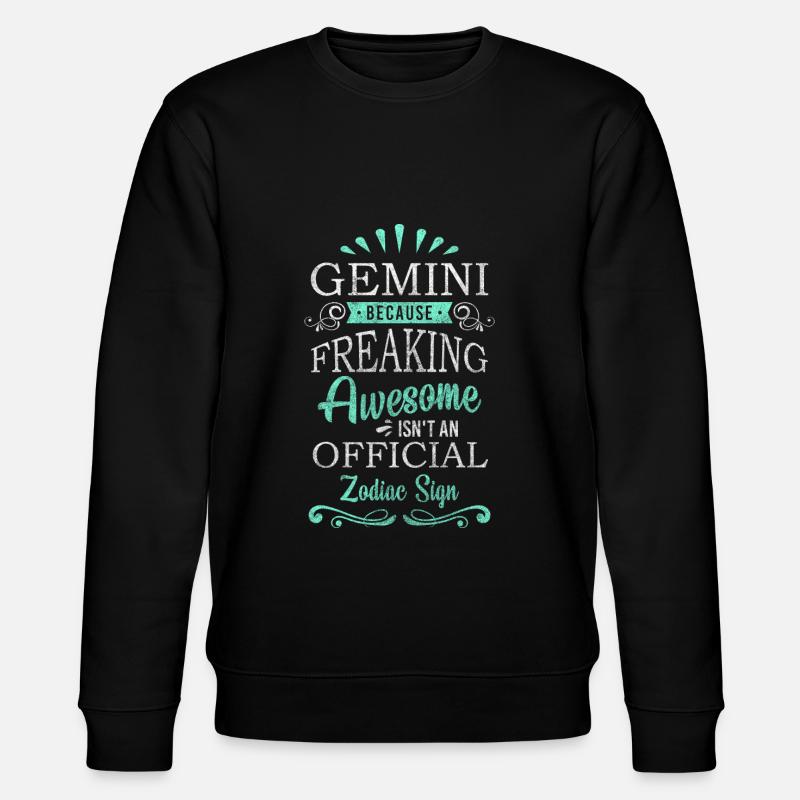 Astrologie Gémeaux Juin - Sweat bio CHANGER Stanley/Stella Unisexe - noir