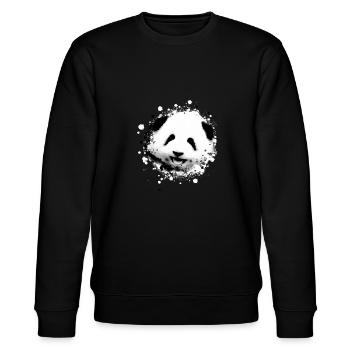 Panda, ours panda, ours, graffiti, pandabababy - Sweat bio CHANGER Stanley/Stella Unisexe - noir - Devant - Nik (191cm) & Marisol (170cm)