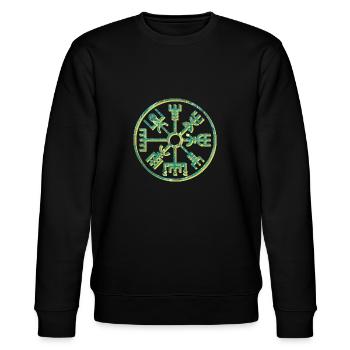vegvisir e 71 - Stanley/Stella CHANGER Unisex Organic Sweatshirt - black - Front - Nik (191cm) & Marisol (170cm)