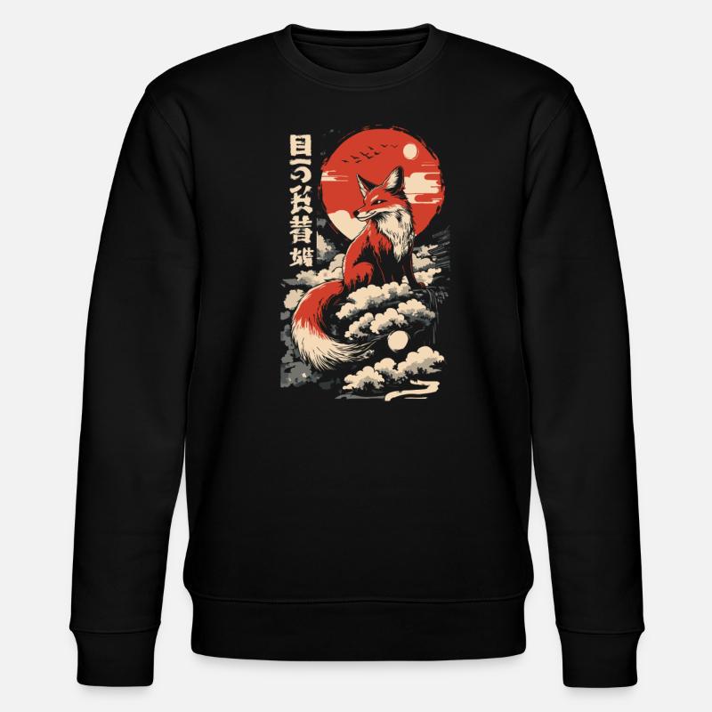 Fox Kitsune Japan - Stanley/Stella CHANGER Unisex Organic Sweatshirt - black