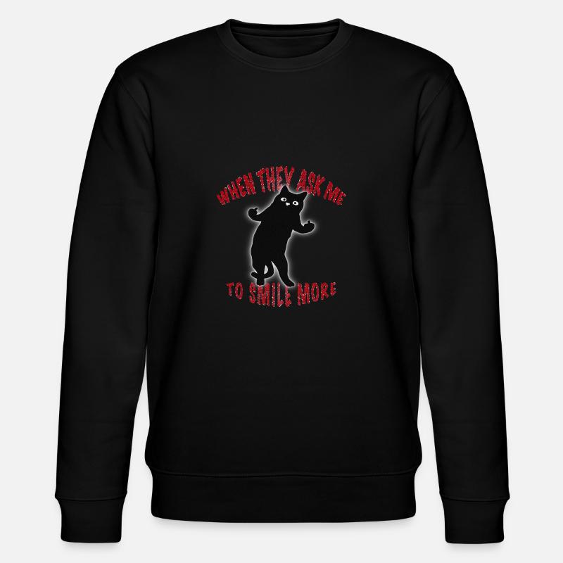 Chat maléfique drôle disant majeur - Sweat bio CHANGER Stanley/Stella Unisexe - noir