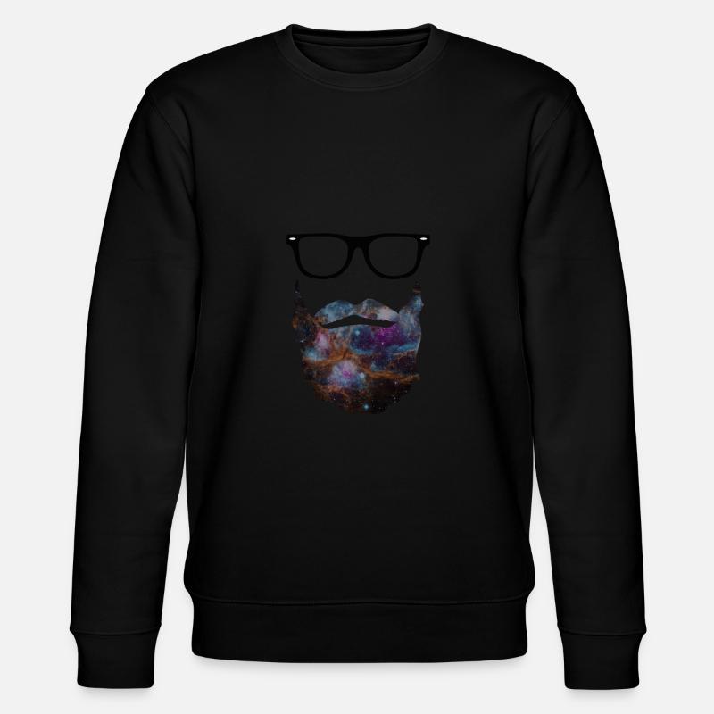 Beard - beard with glasses - Stanley/Stella CHANGER Unisex Organic Sweatshirt - black