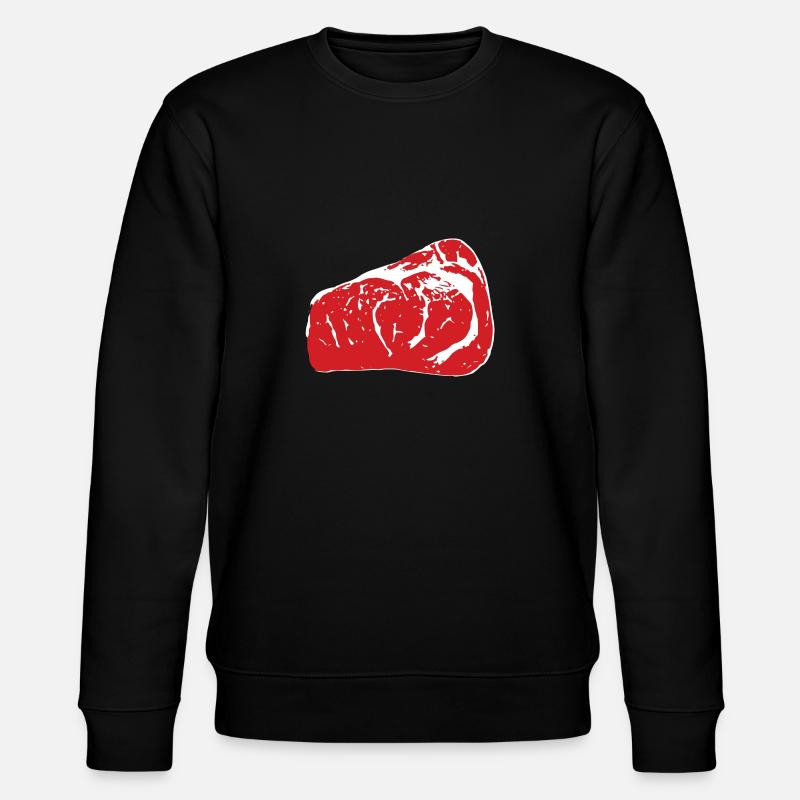 saftiges Steak - Stanley/Stella Unisex Bio-Sweatshirt CHANGER  - Schwarz