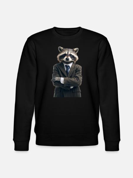 Waschbär - Stanley/Stella Unisex Bio-Sweatshirt CHANGER - Schwarz