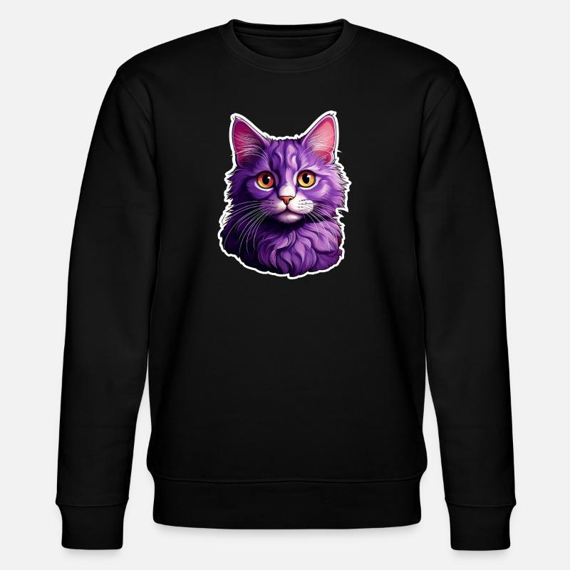 Cat modern design - Stanley/Stella CHANGER Unisex Organic Sweatshirt - black