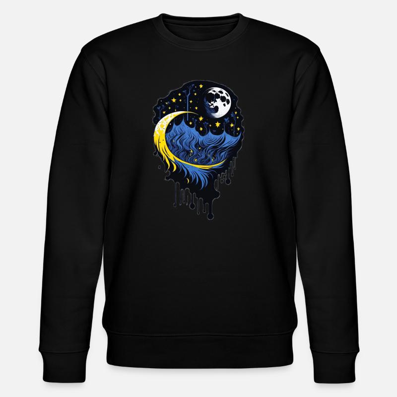 Moon and Stars - Stanley/Stella Unisex Bio-Sweatshirt CHANGER  - Schwarz