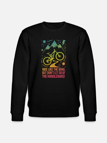 Mountain Biking Freedom Quote - Stanley/Stella CHANGER Unisex Organic Sweatshirt - black