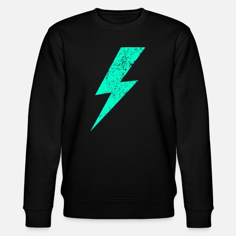 Elektrischer Blitz in Pastell - Stanley/Stella Unisex Bio-Sweatshirt CHANGER  - Schwarz