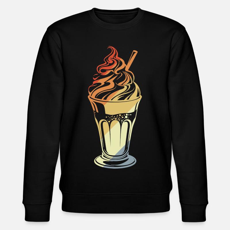 Eisbecher Retro Stil - Stanley/Stella Unisex Bio-Sweatshirt CHANGER  - Schwarz