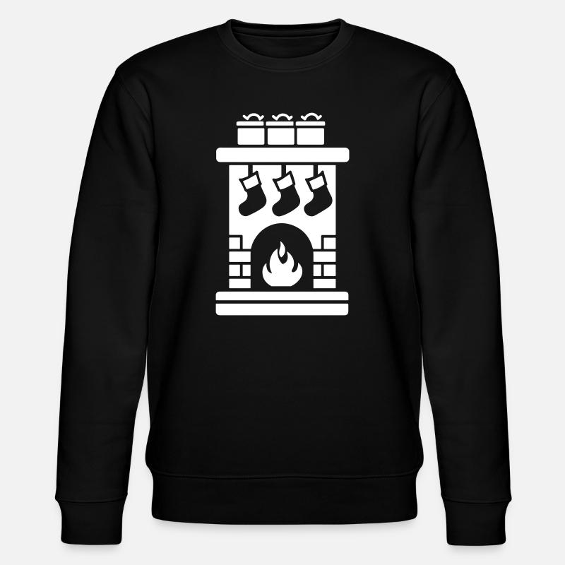 Chaussette de Noël avec cheminée - Sweat bio CHANGER Stanley/Stella Unisexe - noir