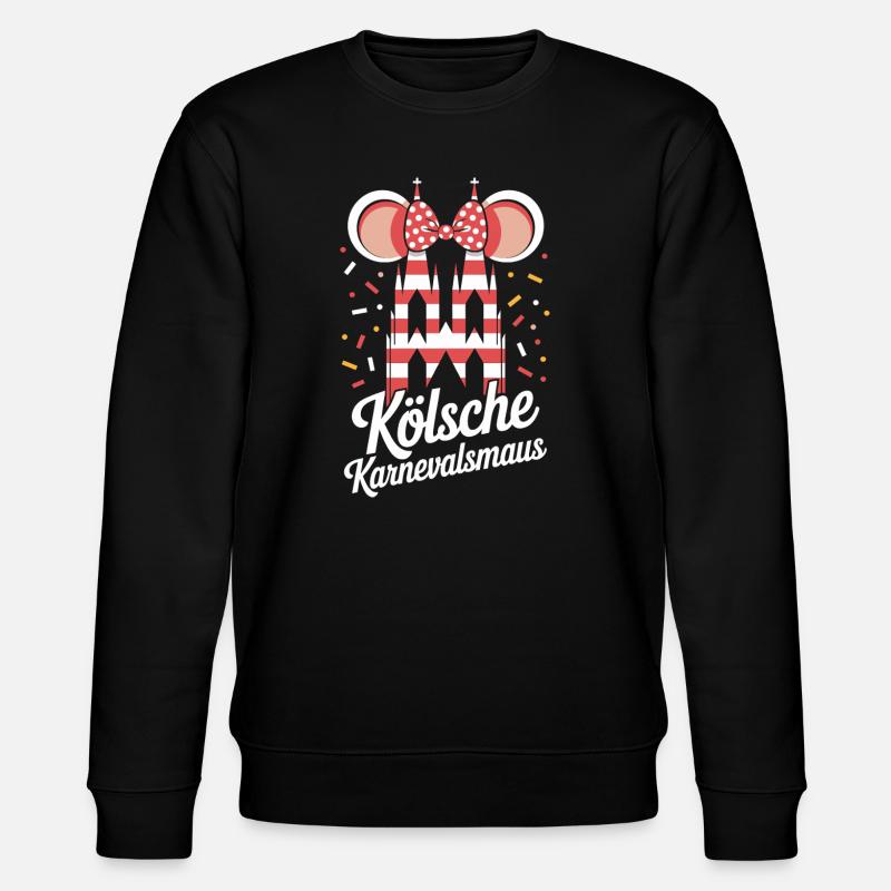 Kölsche Karnevalsmaus Karneval Köln Kölner Maus - Stanley/Stella Unisex Bio-Sweatshirt CHANGER  - Schwarz