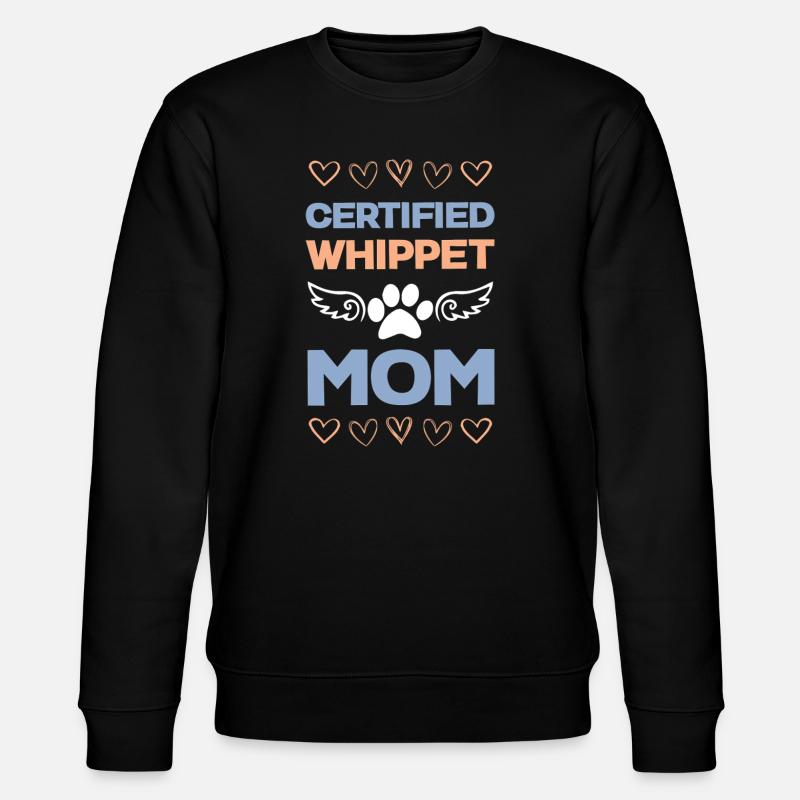 Zertifizierte Whippet Mama - Stanley/Stella Unisex Bio-Sweatshirt CHANGER  - Schwarz