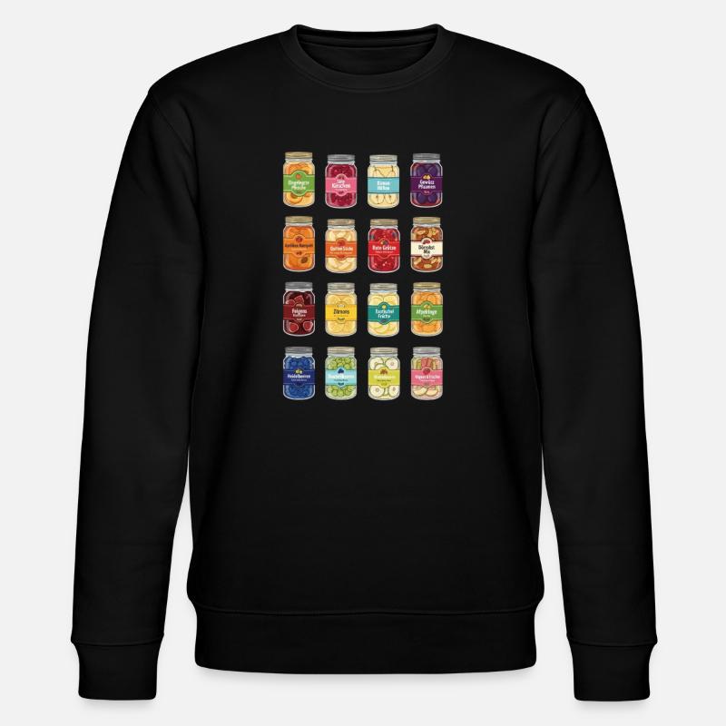 Fruit in a jar - Stanley/Stella CHANGER Unisex Organic Sweatshirt - black