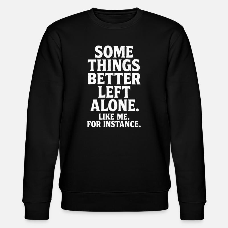 Lustiger Spruch Introvertierte Nerds Geschenkidee - Stanley/Stella Unisex Bio-Sweatshirt CHANGER  - Schwarz