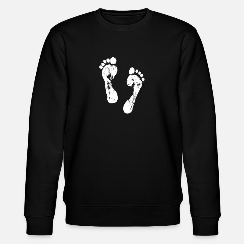 Footprints in the sand - Stanley/Stella CHANGER Unisex Organic Sweatshirt - black