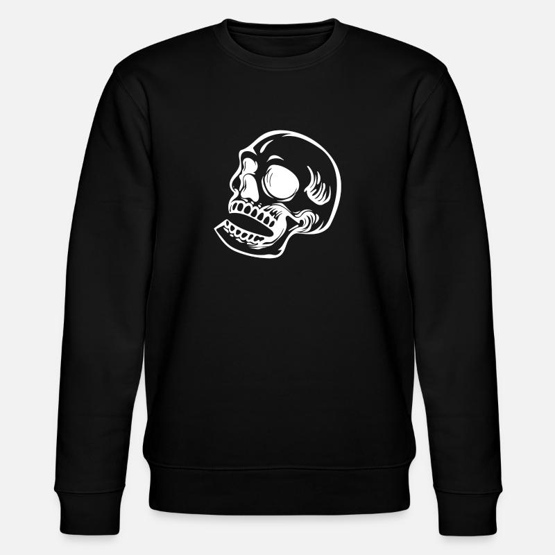 Totenkopf Halloween Schädel - Stanley/Stella Unisex Bio-Sweatshirt CHANGER  - Schwarz