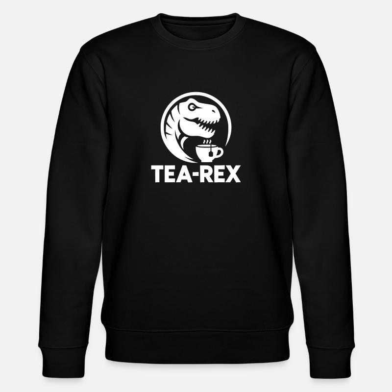 Humour de bureau d’animal Logo Tea-Rex drôle - Sweat bio CHANGER Stanley/Stella Unisexe - noir