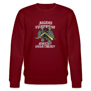 Jederzeit einsatzbereit - Stanley/Stella Unisex Bio-Sweatshirt CHANGER  - Burgunderrot - Vorne - Nik (191cm) & Marisol (170cm)
