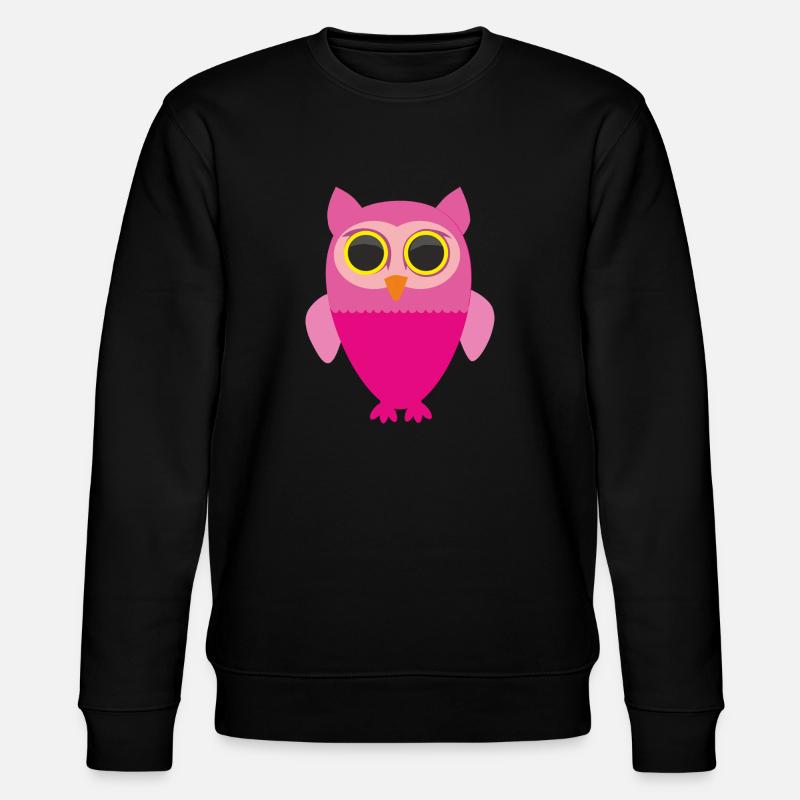 Chouette rose - Sweat bio CHANGER Stanley/Stella Unisexe - noir