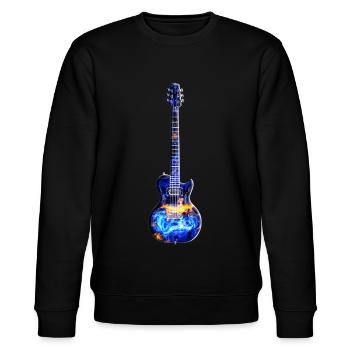 Blues Electric Guitar "Universe" - Stanley/Stella CHANGER Unisex Organic Sweatshirt - black - Front - Nik (191cm) & Marisol (170cm)