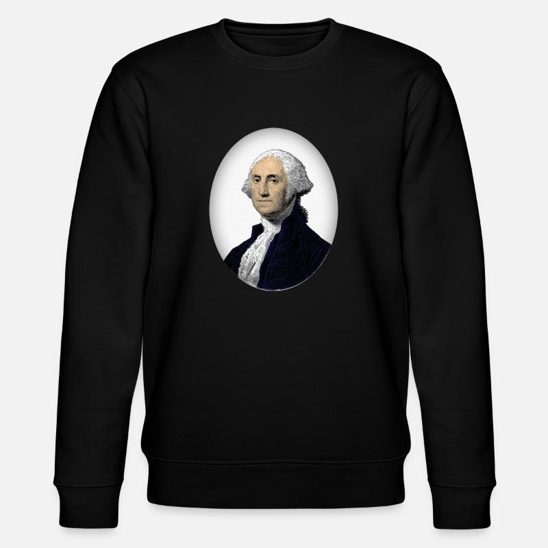 George Washington - Stanley/Stella Unisex Bio-Sweatshirt CHANGER  - Schwarz