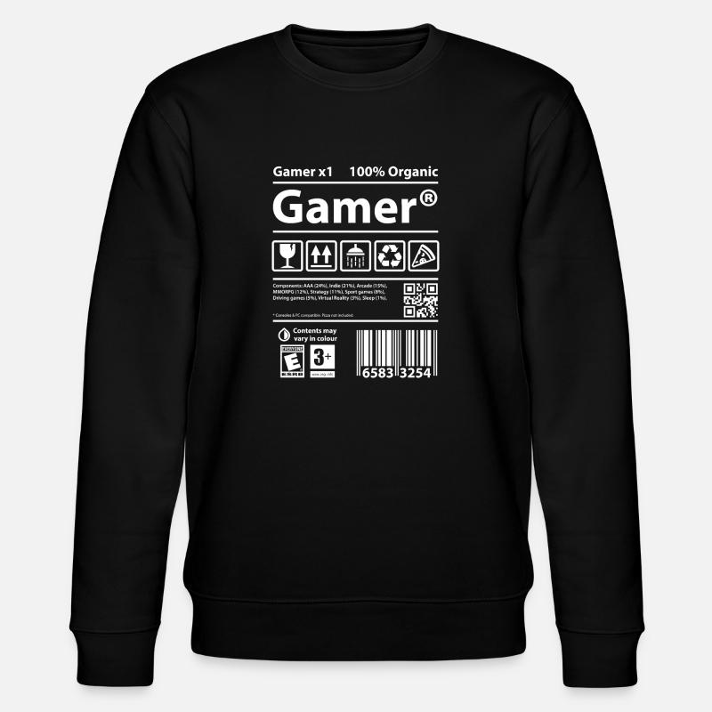 Code-barres Gamer V2 - Sweat bio CHANGER Stanley/Stella Unisexe - noir