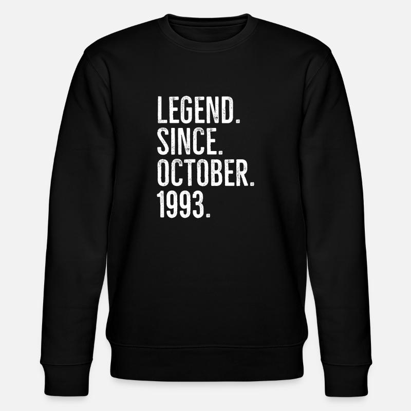 Legende seit Oktober 1993 - Stanley/Stella Unisex Bio-Sweatshirt CHANGER  - Schwarz
