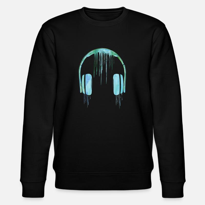 Kopfhörer-Tinte - Stanley/Stella Unisex Bio-Sweatshirt CHANGER  - Schwarz
